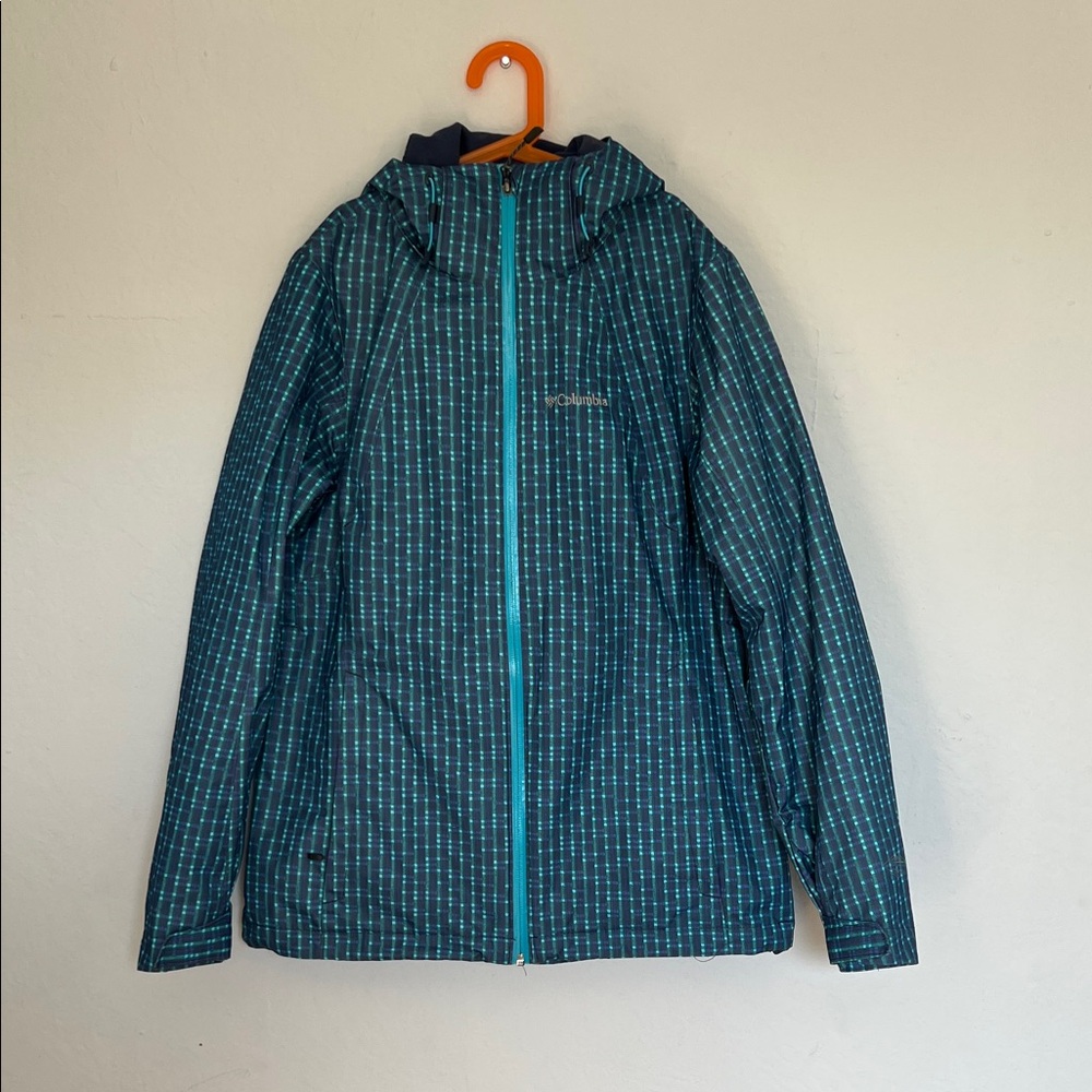 Columbia Blue Patterned Outdoor Jacket
